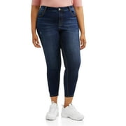 Wax Jean Juniors' Plus Size High Waisted Skinny Cropped Jean