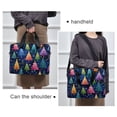 thumbnail image 6 of 16" Laptop Briefcase for Work Travel Laptop Shoulder Bag Carrying Handbag Laptop Case Colorful Christmas Trees Pattern, 6 of 8