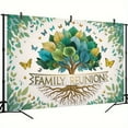 thumbnail image 4 of Family Reunion Party Backdrop Green Family Tree Leaves Members Floral Butterflies Photography Background Gathering Party Decorations Banner, 4 of 4