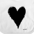thumbnail image 4 of Inktastic Stitched Black Heart Boys or Girls Baby Bib, 4 of 4