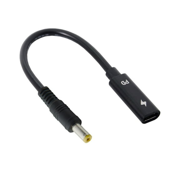 JSER Type C USB-C Female Input to DC 5.5*2.5mm Power PD Charge Cable fit for Laptop Power 18-20V