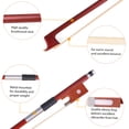 thumbnail image 3 of Clavier Acoustique Mat 4/4 Violon Fiddle Blanc Pin avec Étui de Transport Tuner Cordes Rose, 3 of 7