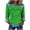 Green 1, variant on BLVB St Patricks Day Sweatshirt Women Shamrock Waffle Sweatshirts Denim Patchwork Clover Graphic Pullover Tops
