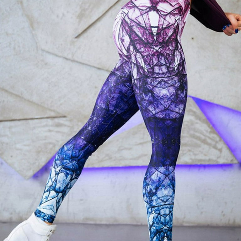 Fitness Leggings Sports Yoga Pants Women's High Waist Digital