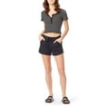 thumbnail image 5 of Juniors' Unionbay Maribeth Sateen Shorts Color: Black Size: SMALL, 5 of 5
