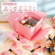 Armscye Butterfly Explosion Gift Box, DIY Flying Butterfly Surprise Box with Flying Butterfly Toy, Blank Card and Raffia, Exploding Box for Birthday, Graduation, Wedding, Anniversaries, Mothers Day