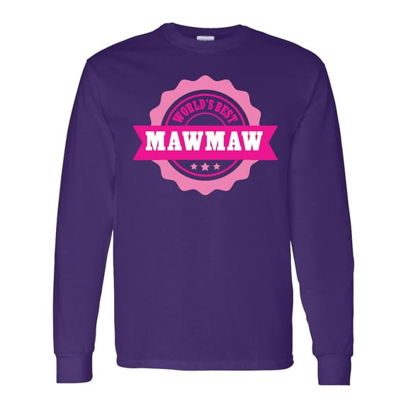 Inktastic Grandparents Day Worlds Best Mawmaw Long Sleeve T-Shirt
