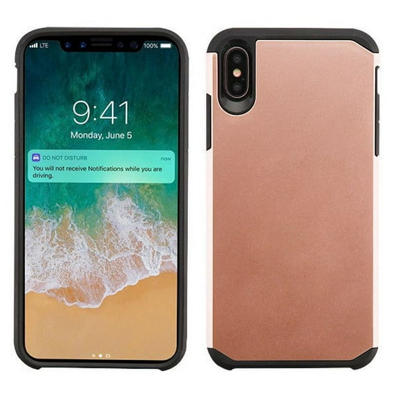 Apple iPhone Xs Max (6.5 inch) - Phone Case Protective Shockproof Hybrid Rubber Rugged Cover ROSE GOLD Slim Phone Case for Apple iPhone Xs Max