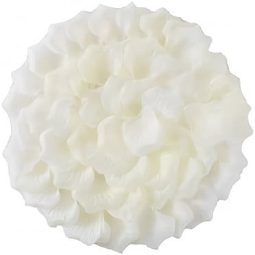 NEXIMO 3000pcs Ivory White Rose Silk Petals Artificial Flowers Petals for Romantic Night Party Wedding,Propose,Valentine's Day Flower Decoration