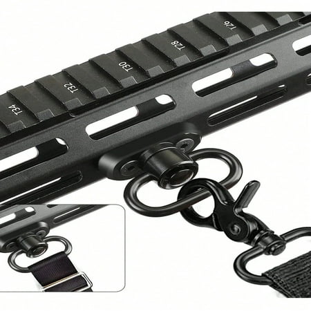 QUTETN 1pc 1.25mlok Sling Swivel Adapter Loop With Mlok Rail Quick Release Qd Swivel Attachment Mount Hunting Equipment
