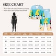 thumbnail image 3 of KLL Gnomes On The Beach Print Women's Long Sleeve Pajamas with Pants Sleepwear Loungewear 2 Set-Medium, 3 of 7