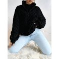 thumbnail image 6 of Winter Fleece Jacket for Women Zipper Stand Collar Casual Coats with Pockets Black XL, 6 of 9