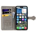 thumbnail image 3 of Funda Cartera FOXDOCK para iPhone 16 , Flip PU con Relieve de Gatos y Perros, Tarjetero y Soporte, 3 of 6