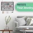 thumbnail image 3 of Hanging Jewelry Organizer,Jewelry Storage Rack,Wooden Wall Mounted Earring and Stud Display Rack,Ring Display Rack,Bracelet Rack,Wall Mounted Organizer for Studs,Dangling,Necklace, 3 of 7