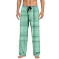 thumbnail image 2 of Fewfanhot Men's Plaid Sleep Pants - Casual Print Loose Fit Elastic Waist Breathable Lounge Pants with Pockets, 2 of 9