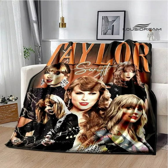 Flannel Warm blanket Singer Taylor-Swift pattern blanket Soft and comfortable blanket Travel Blanket bed linings Birthday Gift