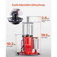 thumbnail image 4 of 20 Ton Air Hydraulic Bottle Jack 44092 lbs Capacity 10.2-19.5 Inch Lifting Range Heavy Duty Welded Pneumatic Manual Jack Pump for Car SUV Truck RV Auto Repair Red, 4 of 6
