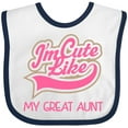 thumbnail image 3 of Inktastic Cute Like My Great Aunt Girls Baby Bib, 3 of 4