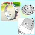 thumbnail image 5 of Percussion Tambourine Transparent Double Row Educational Musical Handheld Head Drum for Party Home Infant Toddlers School - Clear, 5 of 10