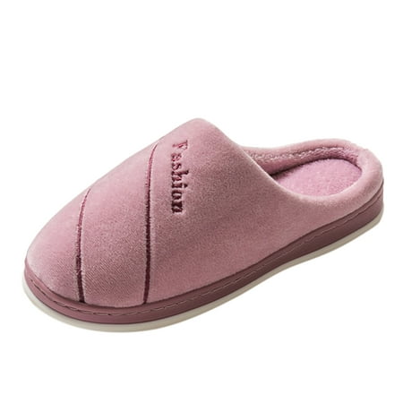 

Couples Women Slip-On Furryh Flat Home Winter Open Toe Keep Warm Slippers Shoes