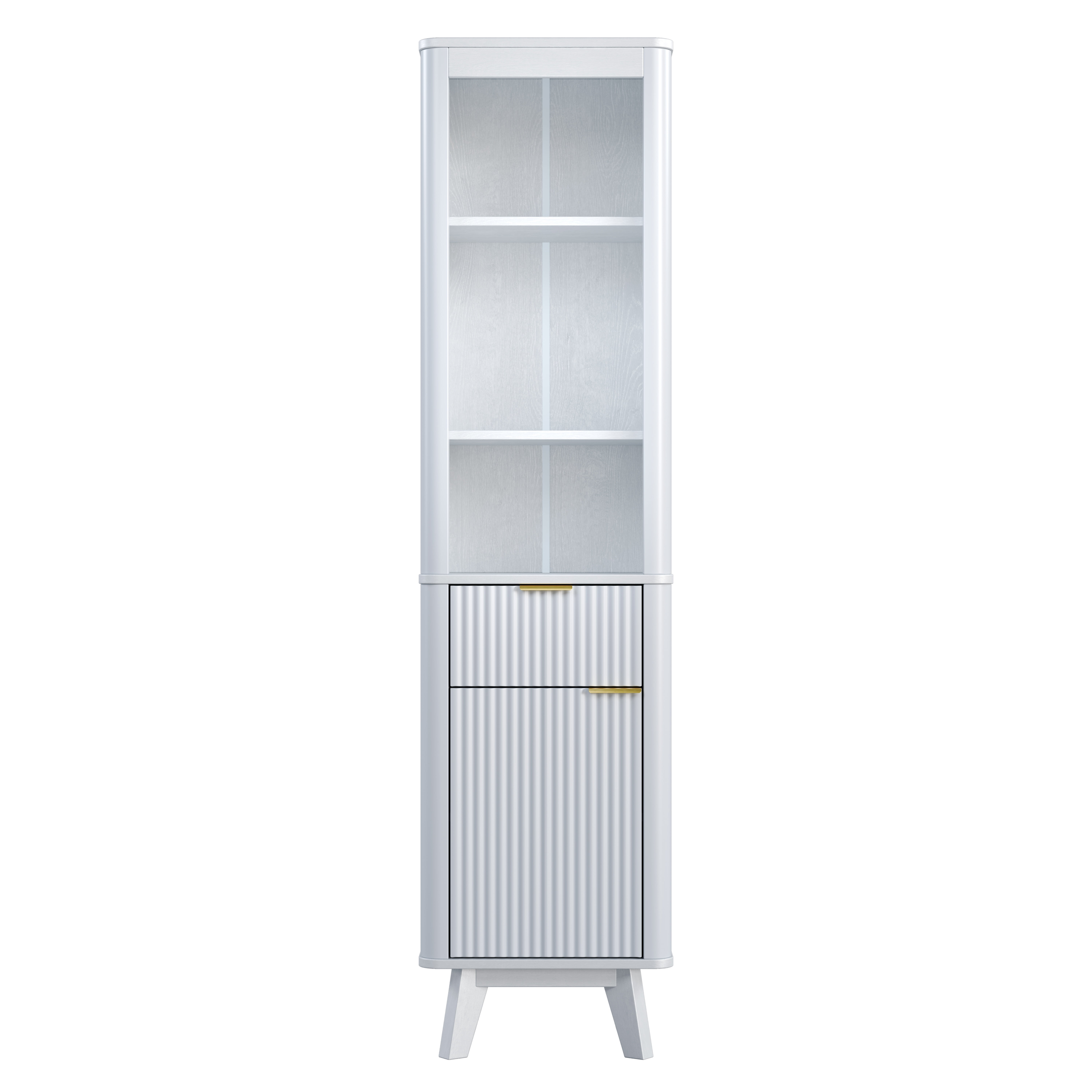 Leumius 68" H Tall Bathroom Storage Cabinet with Adjustable Shelves,One Drawer & Door, Storage Cabinet for Bathroom, Living Room, Entryway,White