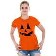 thumbnail image 4 of Cute Jack O' Lantern Pumpkin Face Womens Fitted Plus Size Graphic Tee Brisco Brands 2X, 4 of 5