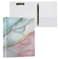 thumbnail image 3 of 3 Ring Binder 1.5 inch Round Rings with Interior Pockets Binders Organizer Office School 2Pack Beautiful Soft Marble Pattern, 3 of 10