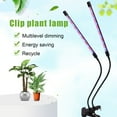 Pebbuoy Full Spectrum Plant Grow Light with Clip Dimmable PlugPlay