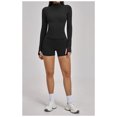 thumbnail image 5 of Top-kevin Womens Workout Sets Two Piece Long Sleeve Jacket Matching High Waist Shorts Sets Fall Winter Gym Work Out Clothes, 5 of 16