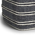 thumbnail image 6 of Simpli Home Corrie 18 inch Wide Boho Square Pouf in Navy and White Woven PET Polyester, 6 of 6