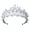 White, variant on Soumake Shiny Faux Pearl Hollowed Rhinestone Inlaid Hair Crown Tiara Bride Wedding Decor
