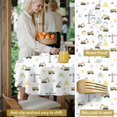thumbnail image 4 of Excavator and Triangle White Pattern Round Tablecloth 60"x60", Wrinkle Resistant Wipeable Table Cover for Kitchen Dining Room Picnic Patio and Party, 4 of 4