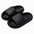 thumbnail image 3 of NIEWTR Kids Unisex Minimalist Solid Slides Sandals - Lightweight Summer Shower Shoes, Non-Slip Slip-On Slippers for Boys Girls Home Use(A-Black,12), 3 of 6