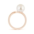 thumbnail image 2 of Angara South Sea Cultured Pearl Olive Leaf Wrap Ring in 14K Rose Gold for Women | June Birthstone Jewelry for Her, 2 of 8