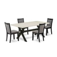 thumbnail image 2 of X627MZ650-5 5Pc Dining Set - Rectangular Table and 4 Parson Chairs - Multi-Color Color, 2 of 8