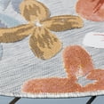thumbnail image 3 of SAFAVIEH Cabana Caris Floral Indoor/Outdoor Area Rug, Grey/Rust, 6'5" x 6'5" Round, 3 of 11