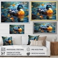 thumbnail image 4 of Designart "Vibrant Horizons Blue and Yellow Landscapes" Landscapes Wall Art - Modern Blue Abstract Landscapes Entryway Wall Art Print, 4 of 4