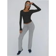 thumbnail image 6 of Long Sleeve Shirts for Women Scoop Neck Baselayer Casual Tops for Lady, 6 of 6