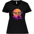 thumbnail image 3 of Inktastic Miami Beach Florida Vacation Sunset Women's Plus Size T-Shirt, 3 of 5