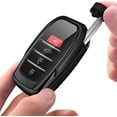 thumbnail image 6 of Key Fob Cover Compatible with Toyota Camry 4Runner Land Cruiser Mirai Venza RAV4 Sienna Tacoma Corolla Highlander Grand Highlander Prius Sequoia Fortuner 2018-2026 4 Button Keychain,Black, 6 of 6