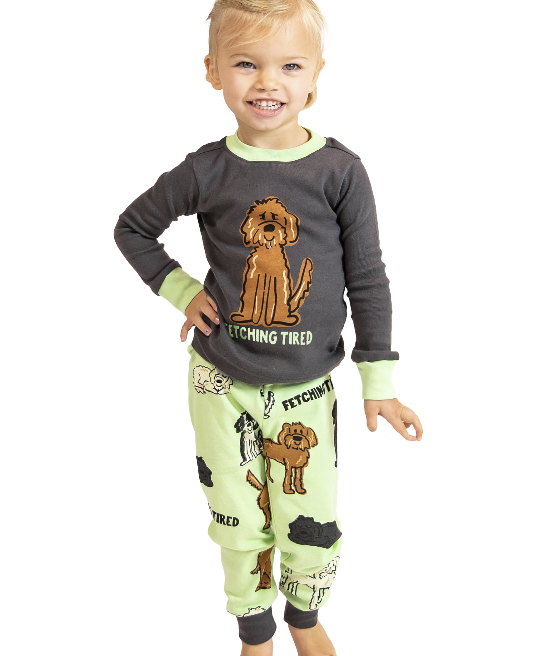 Funny Animal Kids Pajama Sets Comfy Lazy One Warm Long-Sleeve PJ Sets for Girls and Boys Cozy 