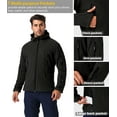thumbnail image 3 of MANSDOUR Men's Tactical Fleece Hoodie Jacket Warm Full-zip Outdoor Hiking Work Coat With 7 Zip Pockets Black-XXL, 3 of 6