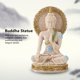 thumbnail image 5 of Hilitand Estatua de Buda Escultura Tallada a Mano de Piedra Arenisca estatuilla artesanía para el hogar Altar Zen decoración Regalo de inauguración Khall GY04211, 5 of 6