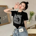 thumbnail image 5 of Spdoo Summer Small Short-sleeved T-shirt Women New Cropped Short Tops Design Niche M, 5 of 6