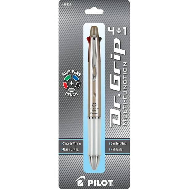 Pilot Dr. Grip 4+1 Multifunction Ballpoint Pen + 2 Pencil, 0.7mm