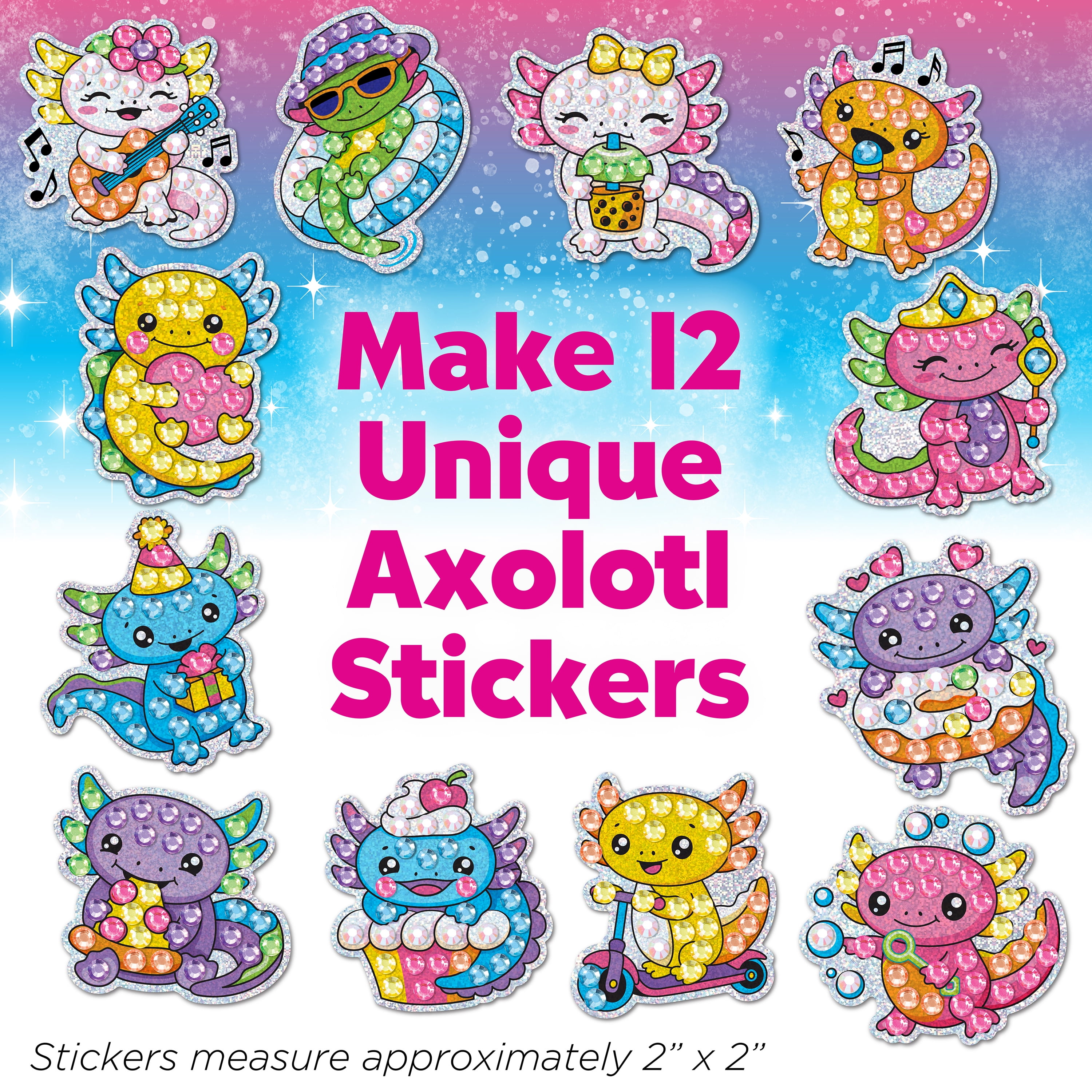 Creativity for Kids, Diamond Painting Kit, 1000+ Gems, Axolotl