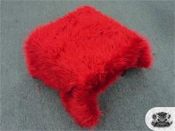 Faux Fake Fur Mongolian Fabric Sold by the Yard (DARK RED)