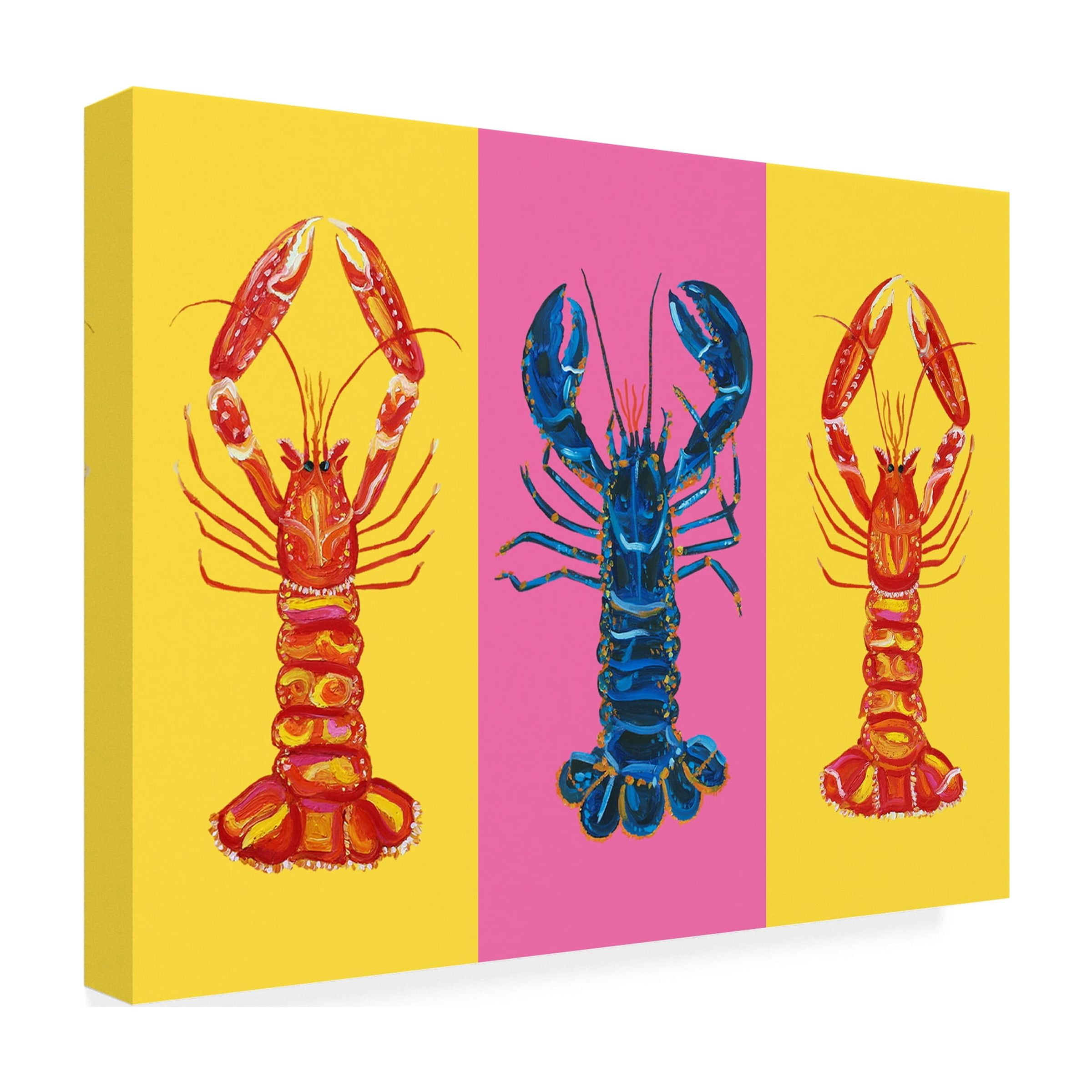 Alice Straker 'Lobster Langoustines Pop Art 2' Canvas Art