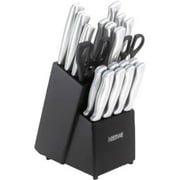 Farberware 25- Piece Pro Never Needs Sharpening Stainless Steel Cutlery Block Set