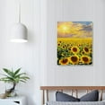 thumbnail image 4 of EastSmooth - Sunflower with Sunset Wall Art Painting, Beautiful Landscape Print on Canvas, Framed Print Poster for Living Room Bedroom Decor 1 Pcs, 4 of 5